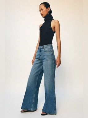 Zara ZW COLLECTION HIGH-WAIST FLARE JEANS